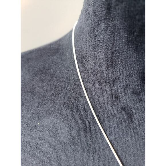 Women's Blue Teardrop Pendant Necklace Silver Chain Lobster Clasp Elegant - Picture 4 of 5